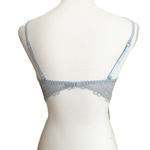 Free People Lucia Underwire Lace Bra Blue 34 B - Picture 6 of 9
